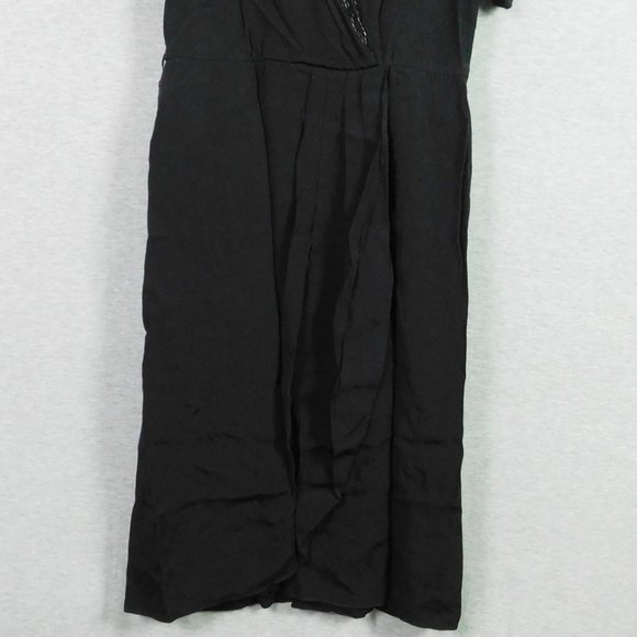 Vintage St. Gillian by Key Unger Women Dress 6 Black Beaded Short Sleeve - Picture 3 of 13